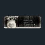 Étiquette Heart Mason Jar & Baby's Breath Rustic Mariage<br><div class="desc">Coeur Mason Jar & Bébé's Breath Rustic Wedding Labels. Éléments correspondants disponibles.</div>