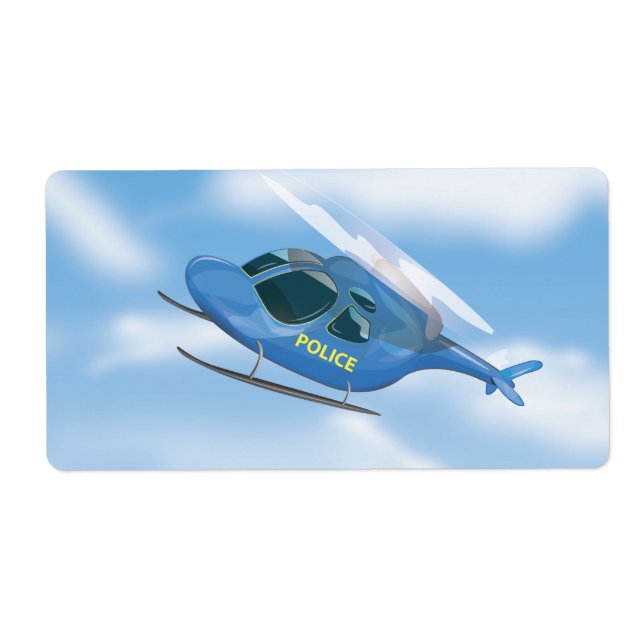 Étiquette Hélicoptère de police (Devant)