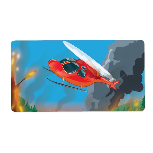 Étiquette Hélicoptère de secours (Devant)