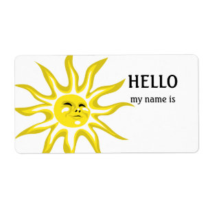 Étiquette Hello my Name is Sunshine Labels