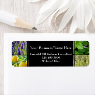 Étiquette Herbal Essential Oil Bouteille commerciale Contact