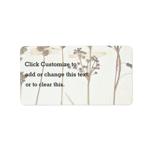 Étiquette Herbarium Sur Blanc (Devant)