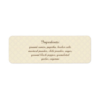 Étiquette Herbe et épice U Choisir les ingrédients couleur p