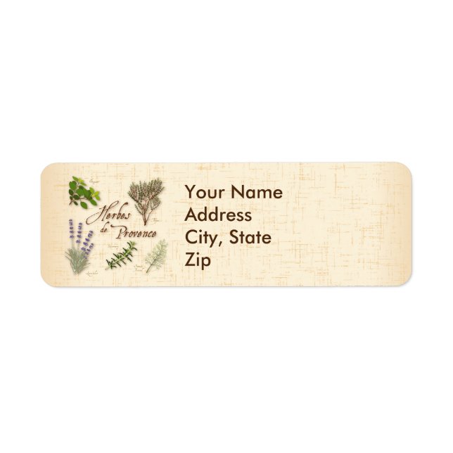 Étiquette Herbes de Provence Address Labels (Devant)