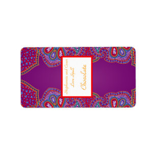 Étiquette Hersheys Miniature Purple Palace India de 1,25 po 