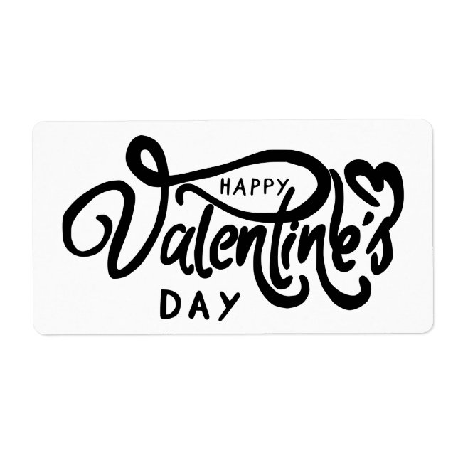 Étiquette Heureuse Sainte-Valentin (Devant)