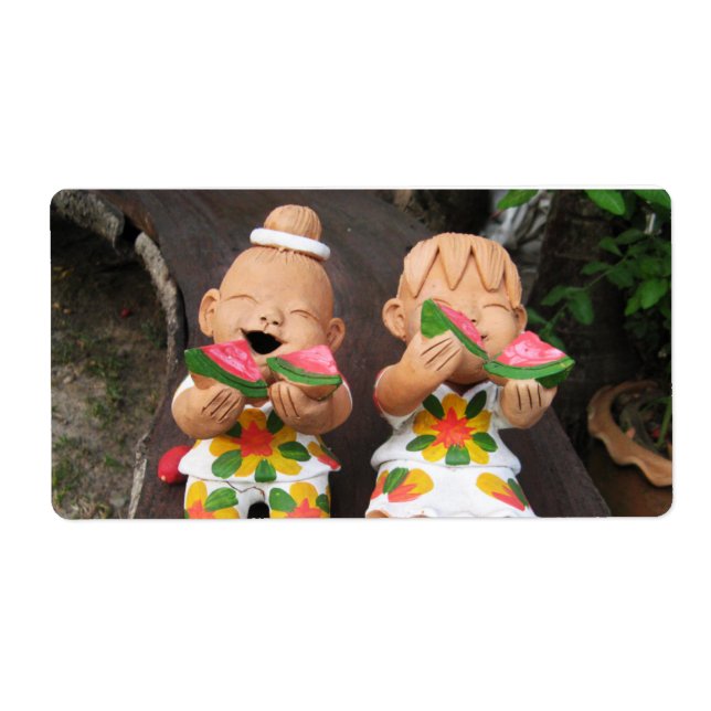 Étiquette Heureux amis de la pastèque (Devant)