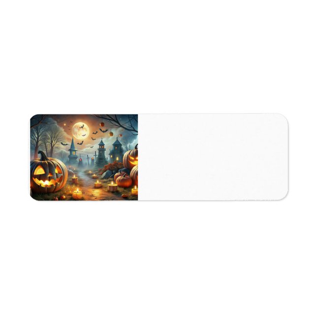 Étiquette heureux halloween (Devant)