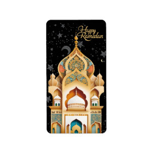 Étiquette heureux Ramadan