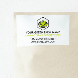 Étiquette Hexagone de fleurs biologiques Agriculteurs et agr