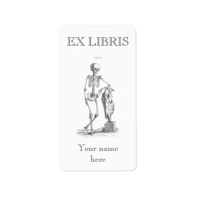 Étiquette Hey Girl vintage squelette plaque (Devant)