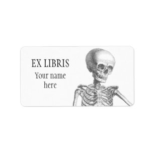 Étiquette Hey Girl vintage squelette plaque