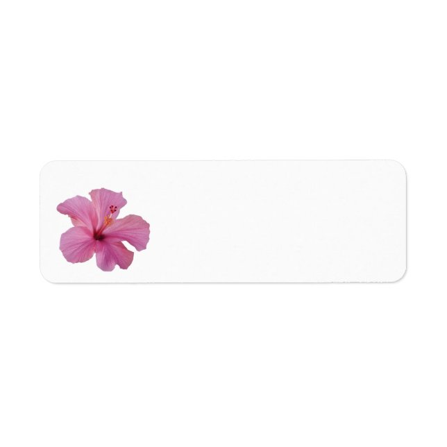 Étiquette Hibiscus rose Hawaiian Flower Modèle Customisé (Devant)