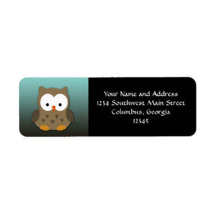 Étiquette Hibou mignon de bébé personnalisé