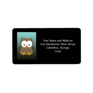 Étiquette Hibou mignon de bébé personnalisé