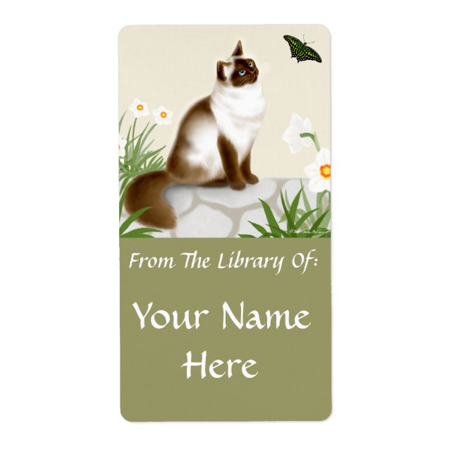 Étiquette Himalayan dans Papillon Garden Bookplate (Devant)