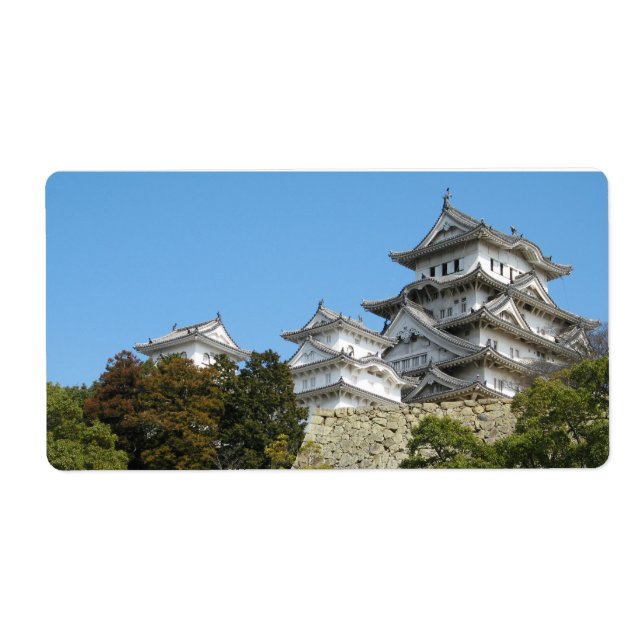 Étiquette Himeji Château 姫 路 城, Hyogo, Japon (Devant)