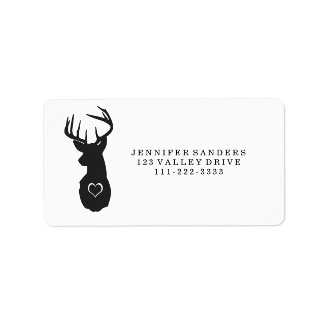 ÉTIQUETTE HIPSTER DEER AU COEUR (Devant)