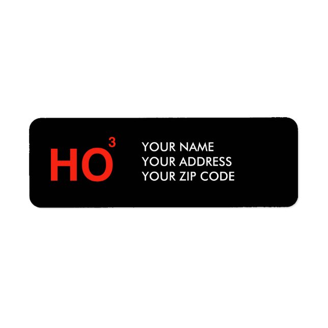 ÉTIQUETTE HO HO (Devant)