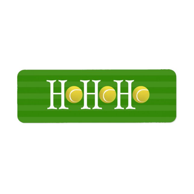 Étiquette HO-HO-HO - tennis (Devant)