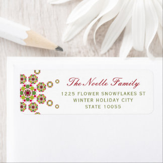 Étiquette Holiday Festin Ornament Star Chic Holiday Adresse
