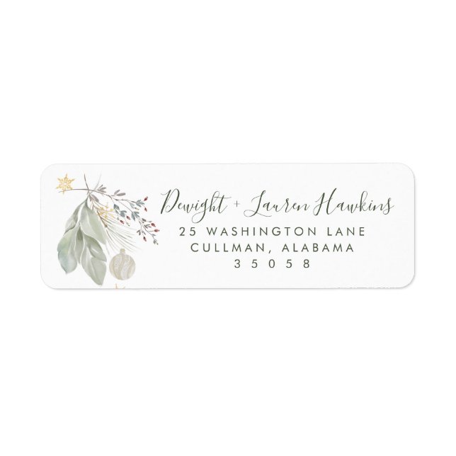 Étiquette Holiday | Return Address Label (Devant)