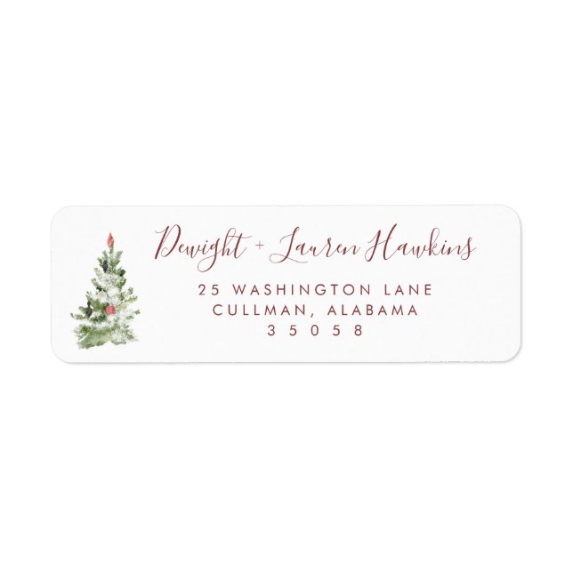 Étiquette Holiday | Return Address Label (Devant)