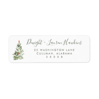 Étiquette Holiday | Return Address Label