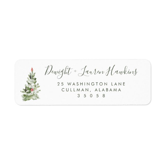 Étiquette Holiday | Return Address Label (Devant)