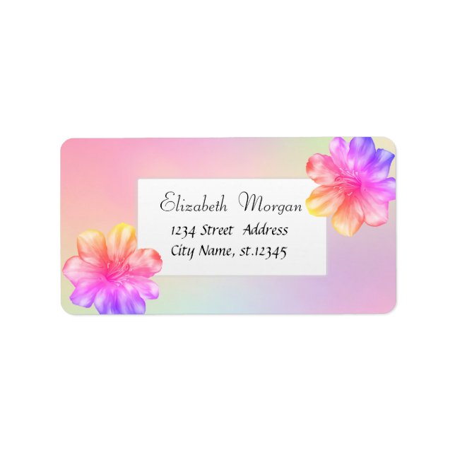 Étiquette Holographie de l'Hibiscus hawaïen (Devant)