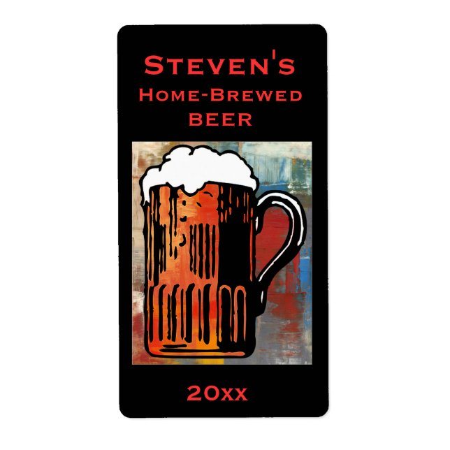 Étiquette Home-Brew de Beer Mug (Devant)