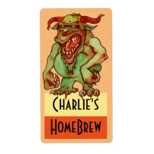 Étiquette Homebrewing fournit l'étiquette de monstre de