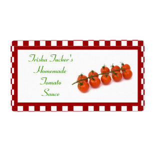 Étiquette Homemade Tomato Sauce Label