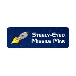 Étiquette Homme aux missiles à oeil serré