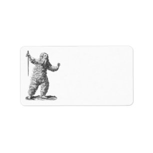 Étiquette Homme sauvage amusant sur un Rampage - Légende méd