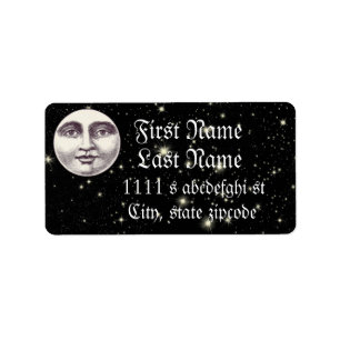 Étiquette Homme vintage dans l'étiquette de adresse de