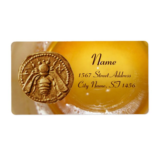 ÉTIQUETTE HONEY BEE, APIARISTE DE L'APTITUDE DE L'OEUVRE (Devant)