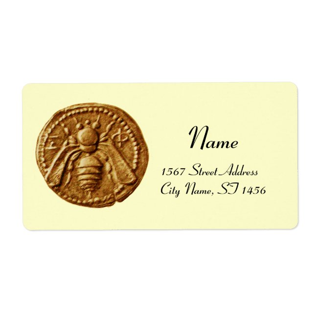 ÉTIQUETTE HONEY BEE, BEEKEEPER APIARIST (Devant)