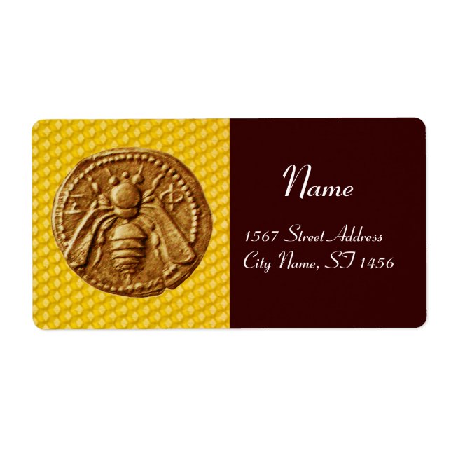 ÉTIQUETTE HONEY BEE, BEEKEEPER APIARIST (Devant)