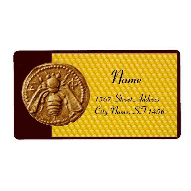 ÉTIQUETTE HONEY BEE, BEEKEEPER APIARIST (Devant)