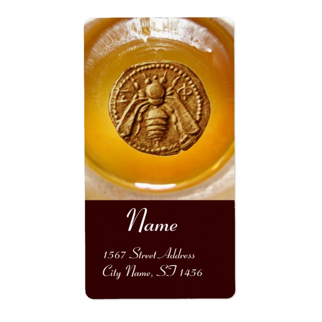 ÉTIQUETTE HONEY BEE, L'APIARISTE DE L'APIARISTE DE L'APPAREI (Devant)