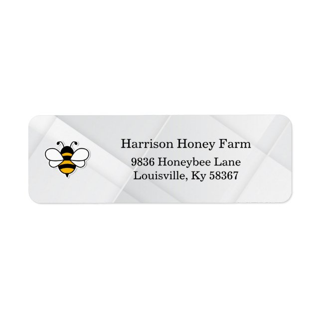 Étiquette Honey Business Return Address Label (Devant)