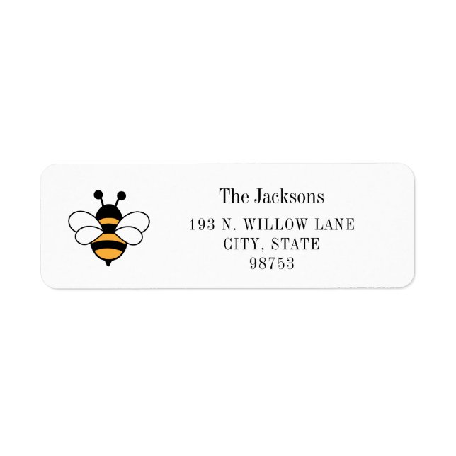 Étiquette Honey Business Return Address Label (Devant)