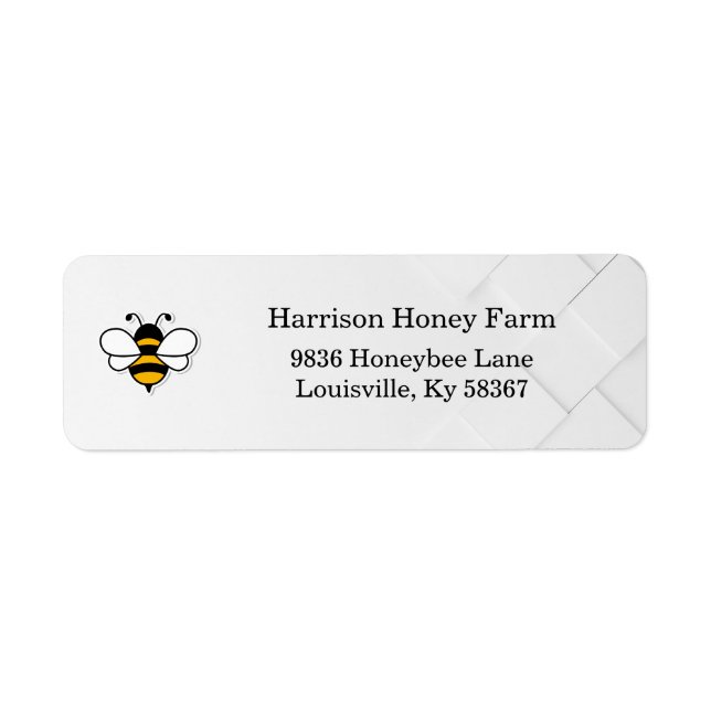 Étiquette Honey Business Return Address Label (Devant)