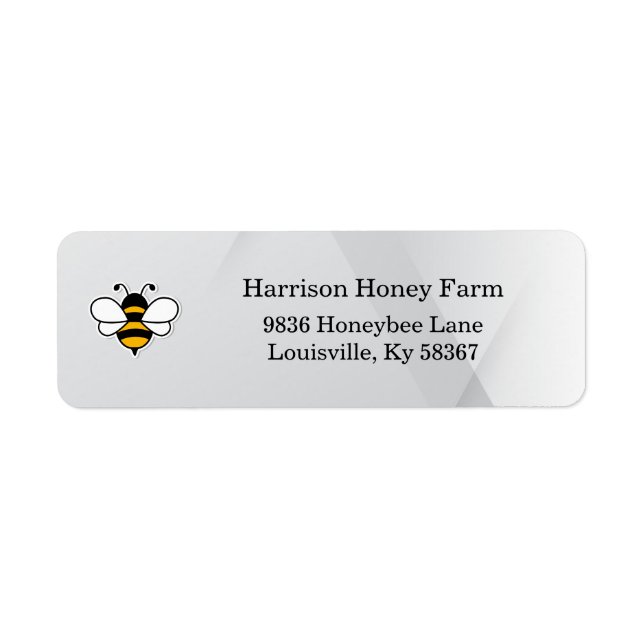 Étiquette Honey Business Return Address Label (Devant)