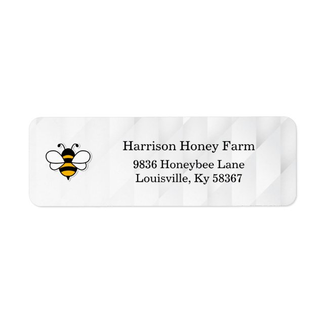 Étiquette Honey Business Return Address Label (Devant)