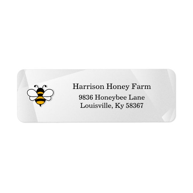 Étiquette Honey Business Return Address Label (Devant)