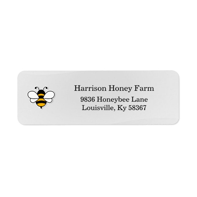 Étiquette Honey Business Return Address Label (Devant)