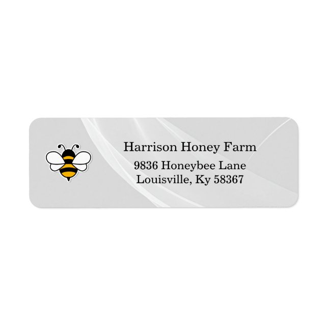Étiquette Honey Business Return Address Label (Devant)