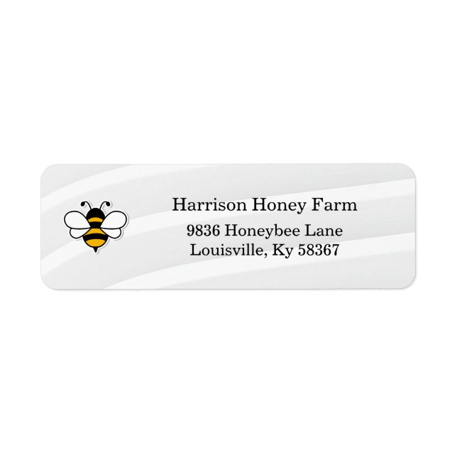 Étiquette Honey Business Return Address Label (Devant)